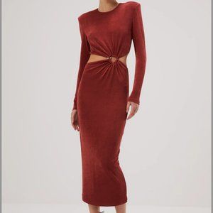 BEATRIZ SLINKY JERSEY MIDI DRESS